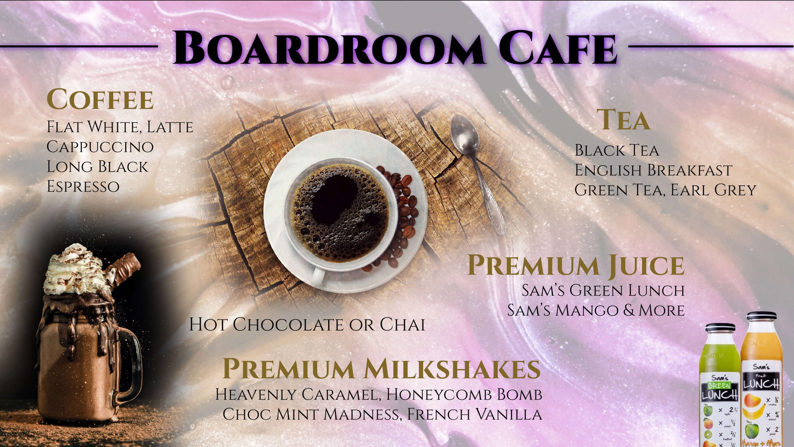Boardroom Cafe Menu